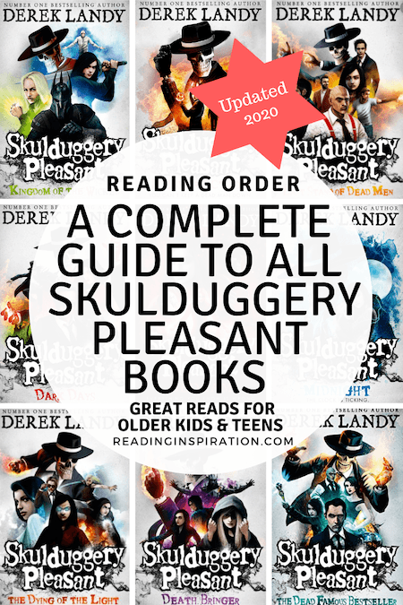 complete guide to Derek Landy Skulduggery Pleasant books